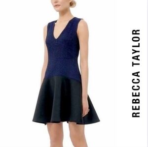 {Rebecca Taylor} Navy Black Snakeskin Dress Size 2